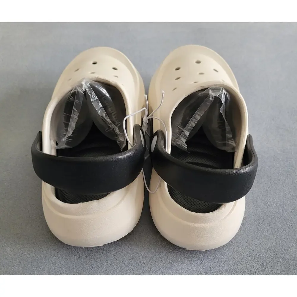 Classic Clog Styling Kids Shoes White w/Black -- Sz 13